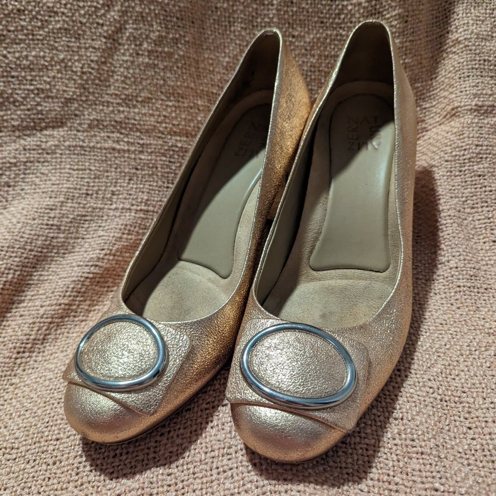 Naturalizer peach 3 in chunky heel